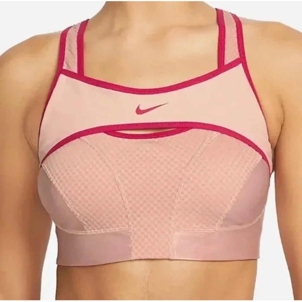 Nike Dri-FIT ADV Alpha High-Support Sports Bra Peach and Red Sports Bra Sz M - Picture 12 of 12